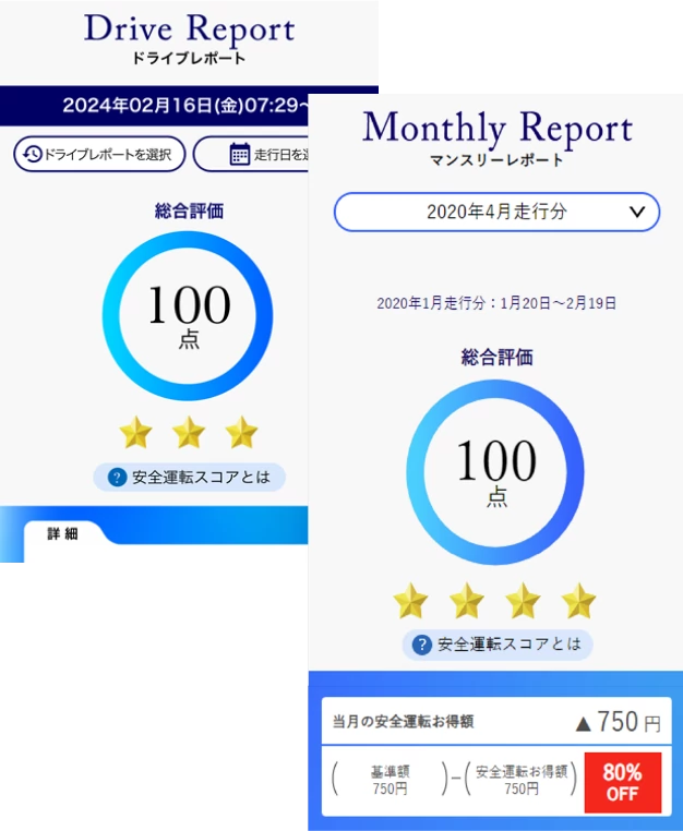 ドライブレポート/マンスリーレポート